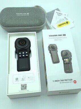 Insta360 ONE RS 1-Inch 360 Edition Leica Camera Complete Set w/ Case & Box